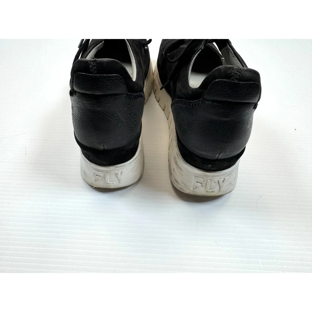 Fly London Bump Platform Wedge Sneakers Women 39 US 8-8.5  Lace Up Suede Comfort